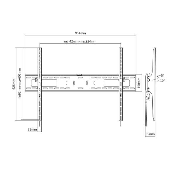 ZIDNI STALAK SBOX PLB-4269T - Slika 3