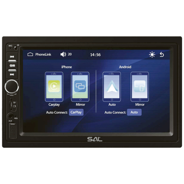 SAL Auto radio, 4 x 45W, 7" LCD Display, BT, USB, microSD - VBX910 - Slika 2
