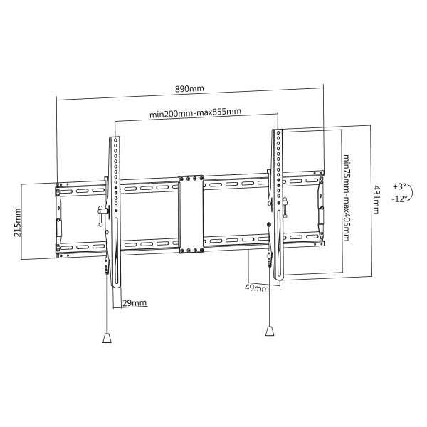 ZIDNI STALAK SBOX PLB-5948T - Slika 9