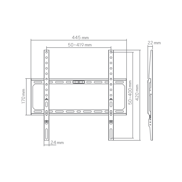 ZIDNI STALAK SBOX Budget BL-3744F - Slika 4
