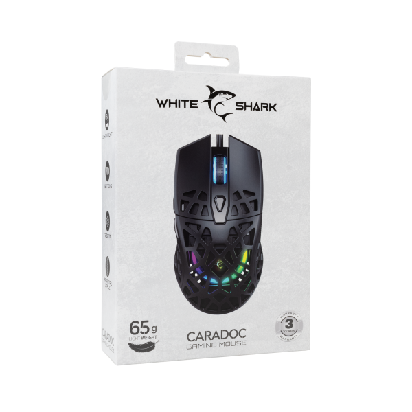 White Shark MIŠ GM-5018 CARADOC RGB Crni - Slika 7