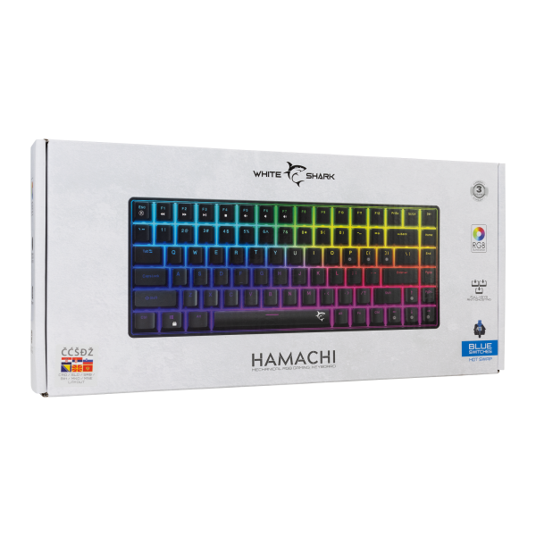 White Shark Tipkovnica GK-005122 HAMACHI Mehanicka RGB / HR - BLUE SW. - Slika 12
