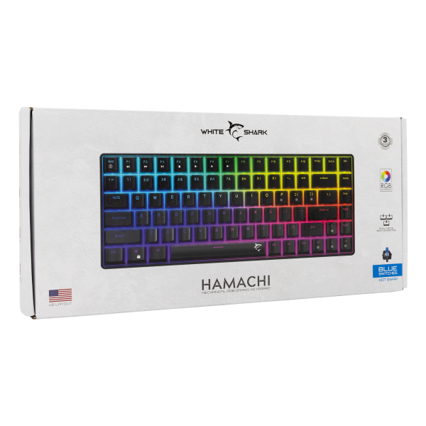 White Shark Tipkovnica GK-005121 HAMACHI Mehanička RGB / US - BLUE SW. - Slika 12