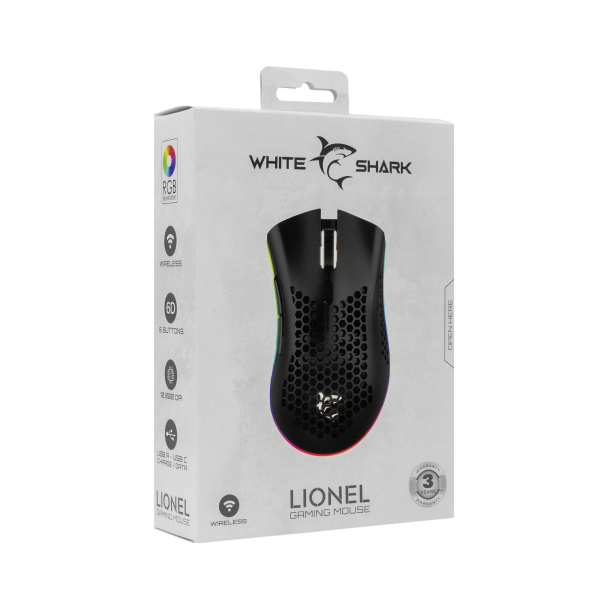 White Shark MIŠ WGM-5012 LIONEL / 10.000 DPI - Crni / Wireless - Slika 8