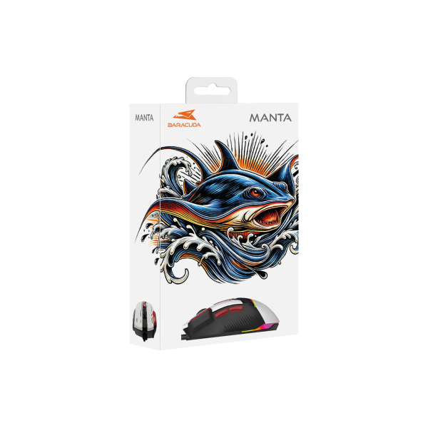 Baracuda MIŠ BGM-042 MANTA BIJELI / 12.800 dpi - Slika 6