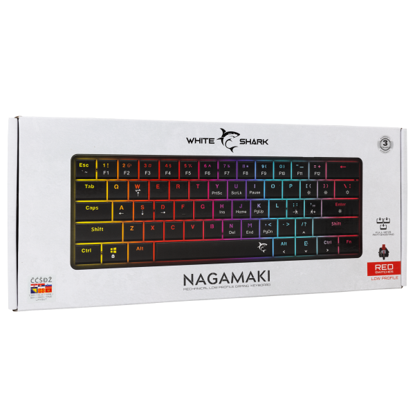 White Shark TIPKOVNICA GK-006112 NAGAMAKI Crna-Mehanicka / HR-RED.SW - Slika 9