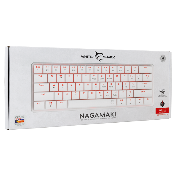 White Shark TIPKOVNICA GK-006212 NAGAMAKI Bijela-Mehanicka / HR-RED.SW - Slika 9