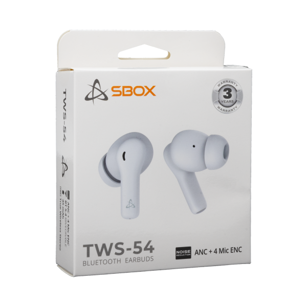 EARBUDS Slušalice + mikrofon SBOX Bluetooth EB-TWS54 Bijele / ANC+ 4 Mic ENC - Slika 7