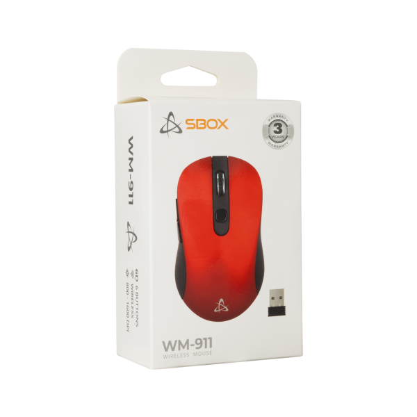 SBOX BEŽIČNI MIŠ WM-911 Crveni - Slika 3