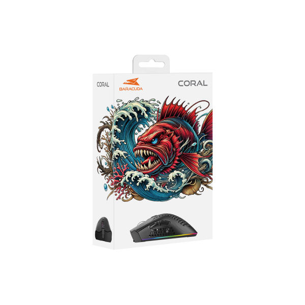 Baracuda MIŠ BGM-031 CORAL CRNI / 12.800 dpi - Slika 6
