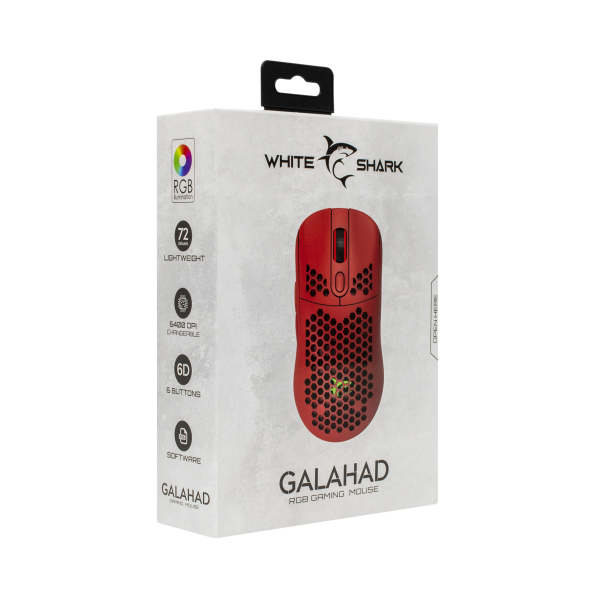 White Shark MIŠ GM-5007 GALAHAD / 6.400 DPI - Crveni - Slika 7