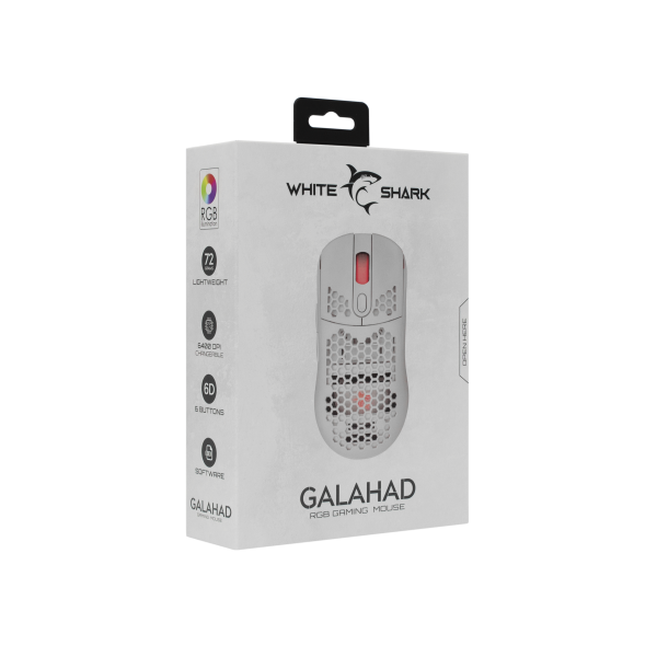 White Shark MIŠ GM-5007 GALAHAD / 7200 DPI - Bijeli - Slika 7