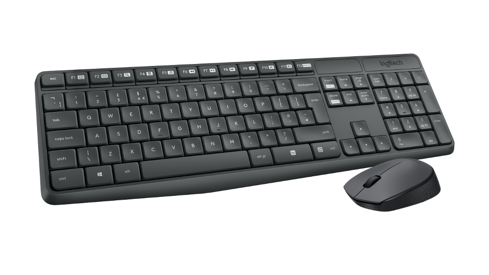 Logitech MK235 bežična tipkovnica i miš, tamnosiva