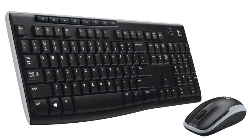Logitech MK270 bežična tipkovnica i miš, crna