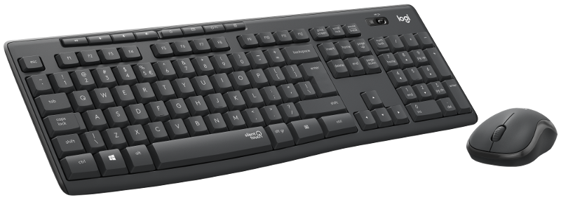 Logitech MK295 bežična tipkovnica i miš, tamnosiva