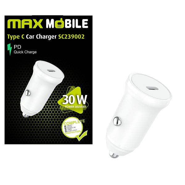 Maxmobile auto adapter pd qc 30 type c sc239002 30w 28262 1002070037