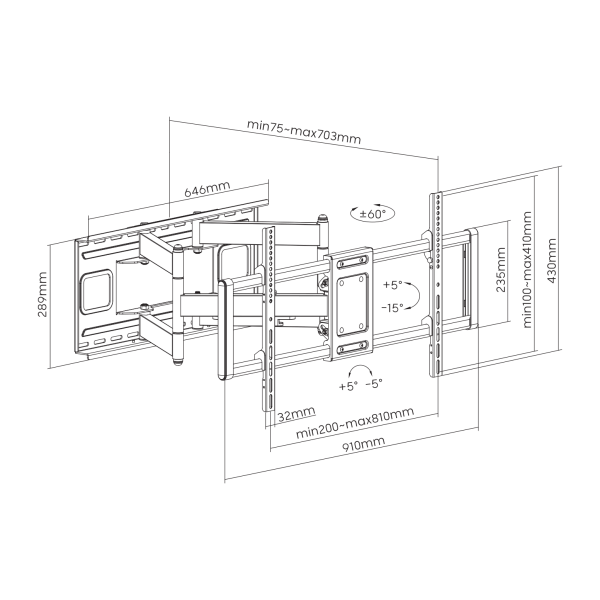 ZIDNI STALAK SBOX PLB-7486 - Slika 6