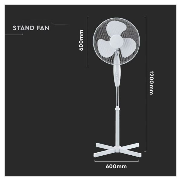 Podni ventilator 40W s postoljem - Slika 3
