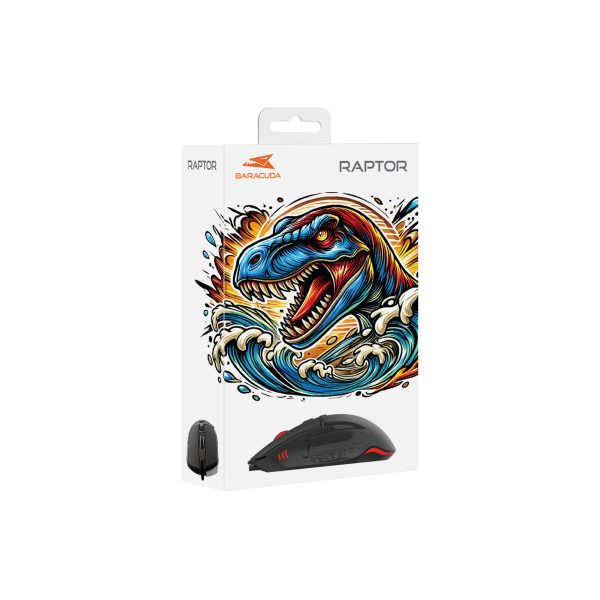 Baracuda MIŠ BGM-051 RAPTOR CRNI / 6400 dpi - Slika 6