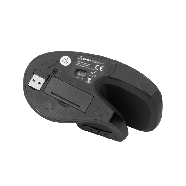 MIŠ SBOX VM-838W Vertical Wireless Crni - Slika 5