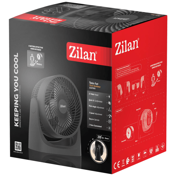Zilan Ventilator stolni, 3 brzine rada, 35W - ZLN7095 - Slika 2