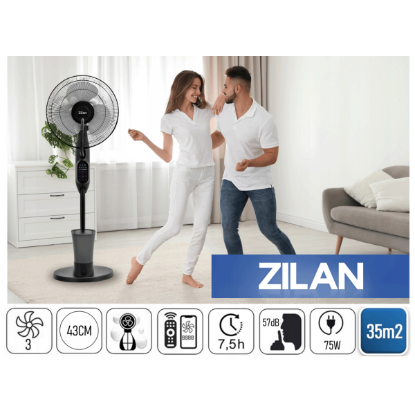Zilan Ventilator sa raspršivačem vode, daljinski upravljač, 75 W - ZLN0977 - Slika 5
