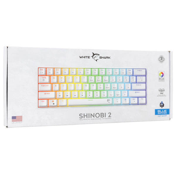 Shinobi 2 White Blue Switch US