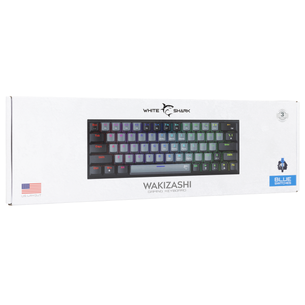 WAKIZASHI GRAY BLACK BLUE SWITCH US