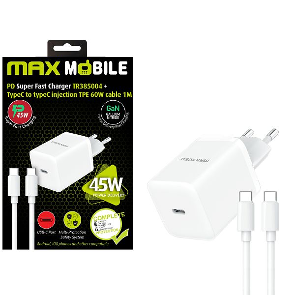 Maxmobile kucni punjac pd super fast charge set 2u1 type cka 74326 1002080043