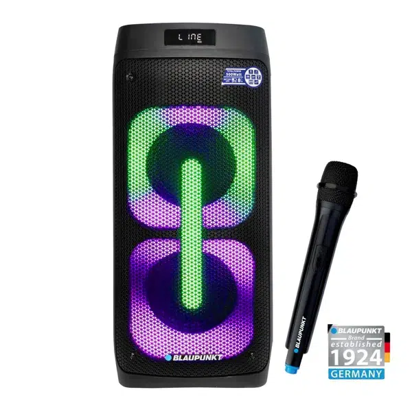 Blaupunkt fm prijenosni bt zvucnik pb50led partybox 500w 77028