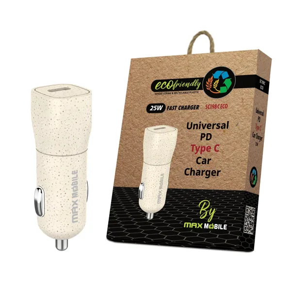 Maxmobile auto adapter pd fast charge type c sc 198 25w eco 20884
