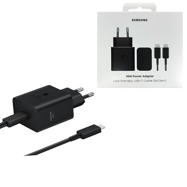 Samsung kucni punjac ep t4511xbe45wtype c kabel 18m crni 65047 1056020044