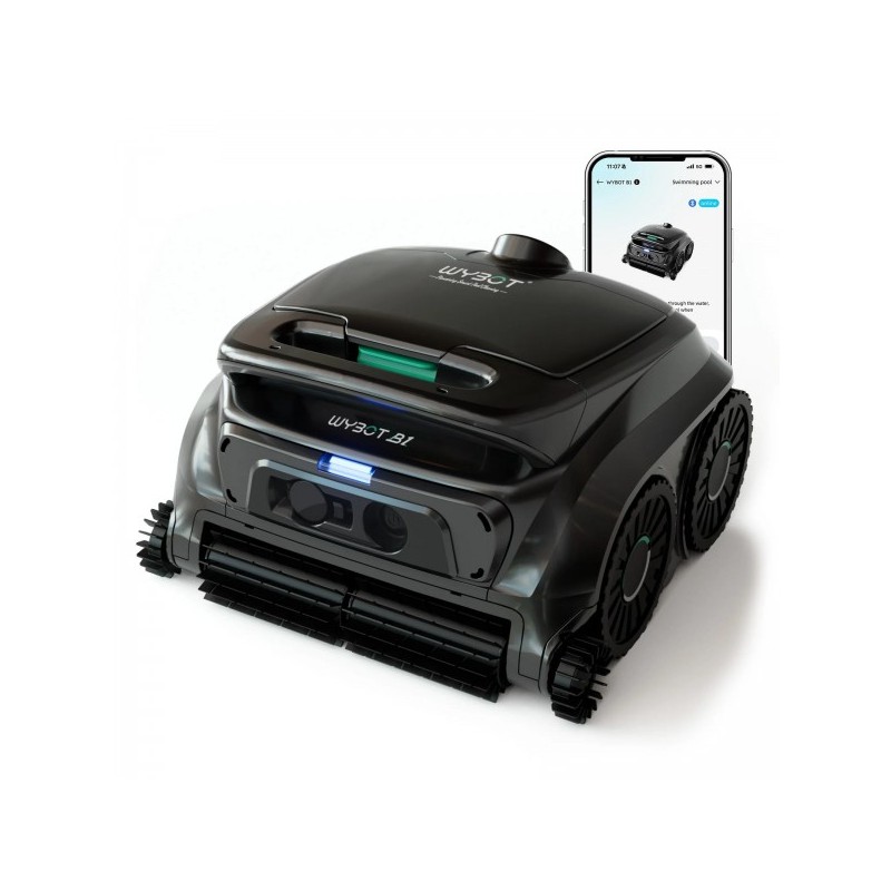 Wybot b1 bezicni robot za ciscenje bazena crni