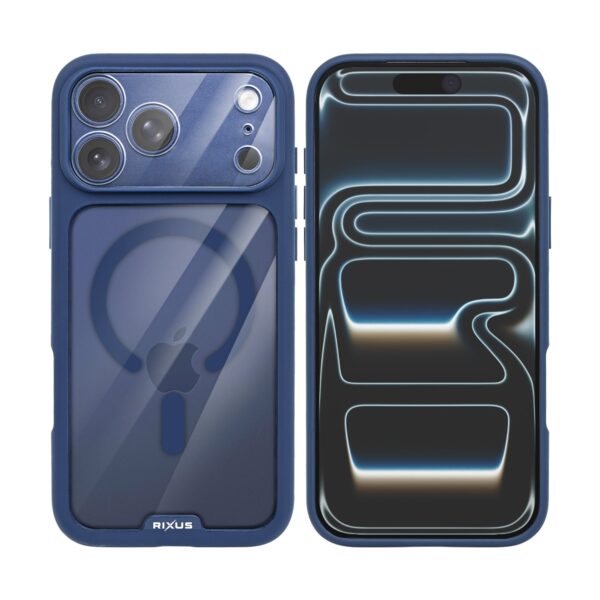 204075 57 03 Rixus Crystal Amber Case For Apple iPhone 17 Pro Max 18 Pro Max Blue