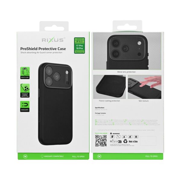 204105 57 04 Rixus ProShield Case For Apple iPhone 17 Pro 18 Pro Black