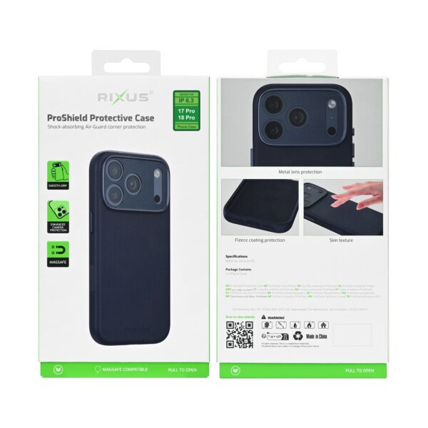 204111 57 04 Rixus ProShield Case For Apple iPhone 17 Pro 18 Pro Dark Blue