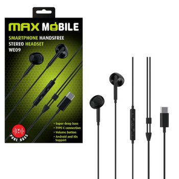 Maxmobile slusalice handsfree we09type c crna 48889 1003010044 1.jpg