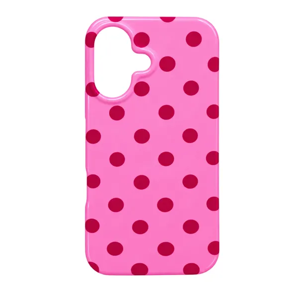 Mm tpu iphone 16 dots on pink 18217