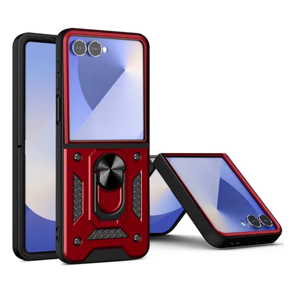 Mm tpu sam galaxy z flip 8 anti shock with ring ii crvena 38267